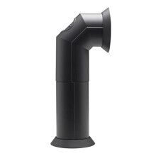 Dimplex Stove Pipe, Matte Black Plastic Flue Pipe Accessory for Electric Fires, with Straight or Angled Options