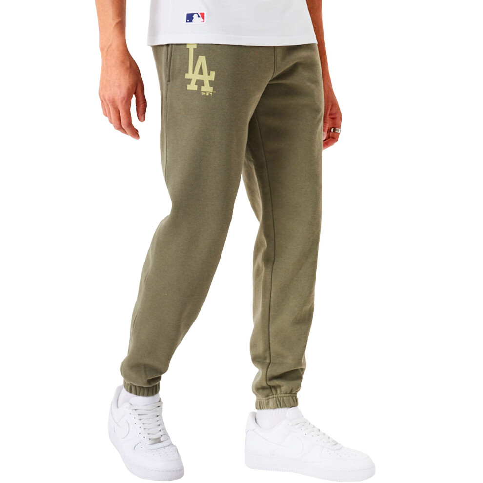 (M, Green) New Era Mens Los Angeles Dodgers League Essentials Sweatpants Joggers - Green-image-OPC-PBB7XVV-NEW