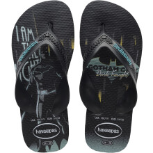 (1/2 UK, Black/Blue) Havaianas Boys Kids Max Herois Summer Beach Holiday Sandals Flip Flops