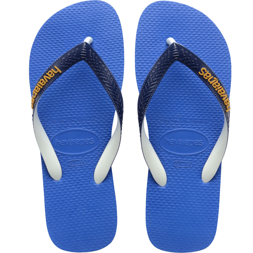 (6/7 UK, Blue Grey/Blue) Havaianas Womens Top Mix Summer Beach Pool Sandals Thongs Flip Flops