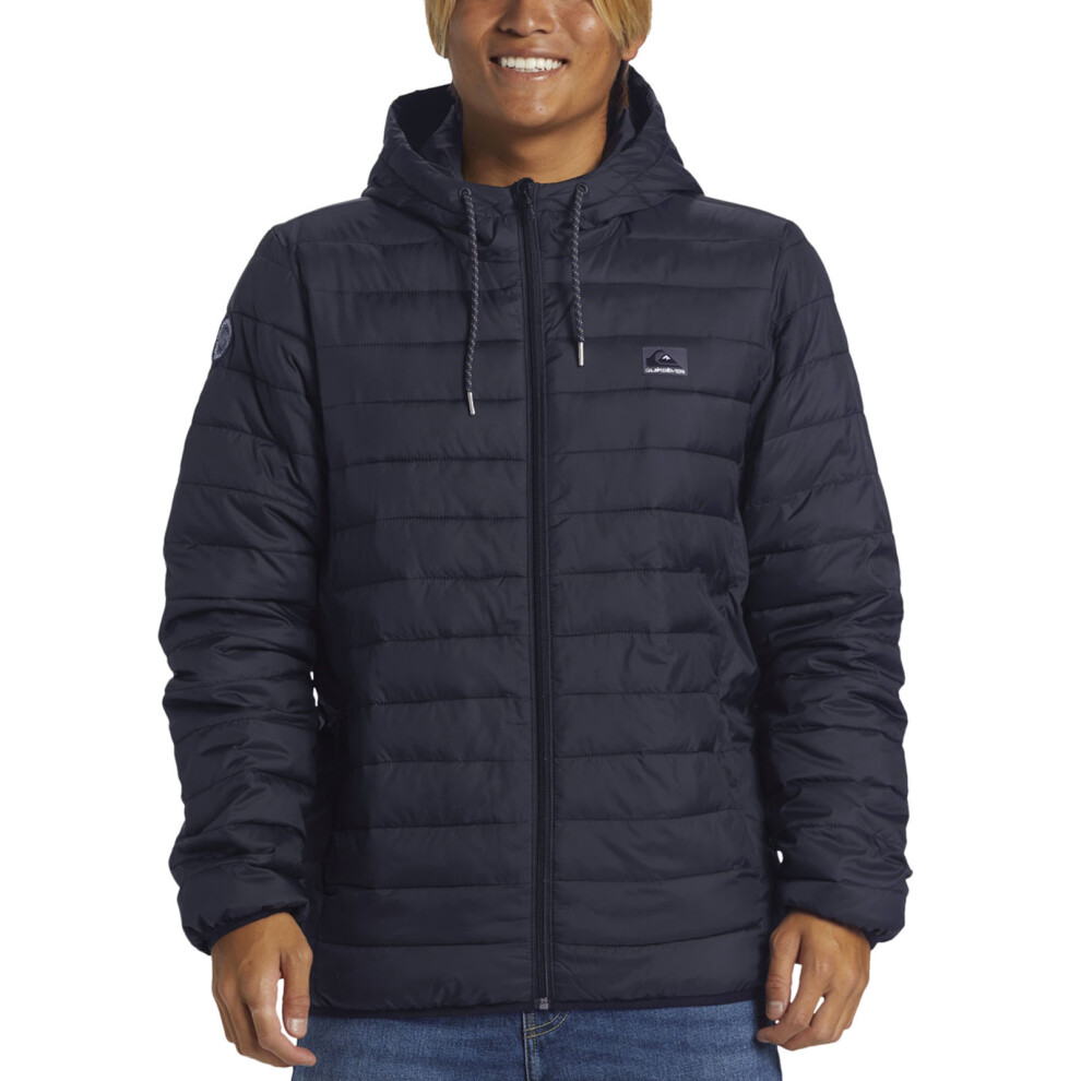 (XXL, Navy Blazer) Quiksilver Mens Scaley Hooded Warm Winter Padded Puffer Jacket Coat