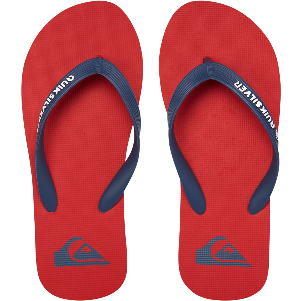 (11.5K UK, Red) Quiksilver Boys Kids Molokai Summer Beach Thongs Sandals Flip Flops