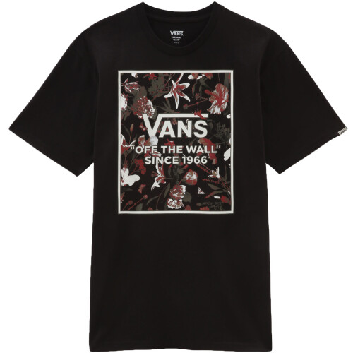 Vans (S, Black) Vans Mens Night Garden Box Crew Neck Short Sleeve T-Shirt Tee Top