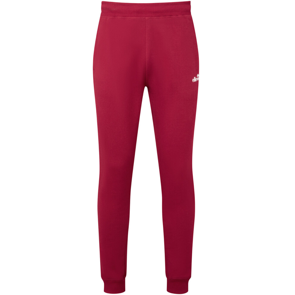 (L, Burgundy) Ellesse Mens Lundy Track Pants Sweatpants Jogging Bottoms Joggers