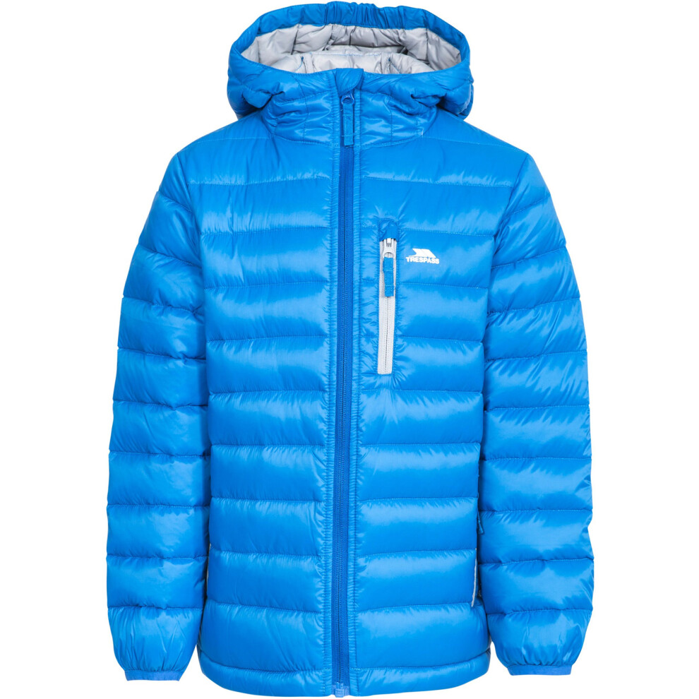 (2-3 Yrs, Blue) Trespass Kids Youths Morley Lightweight Outdoor Walking Hiking Down Jacket Coat