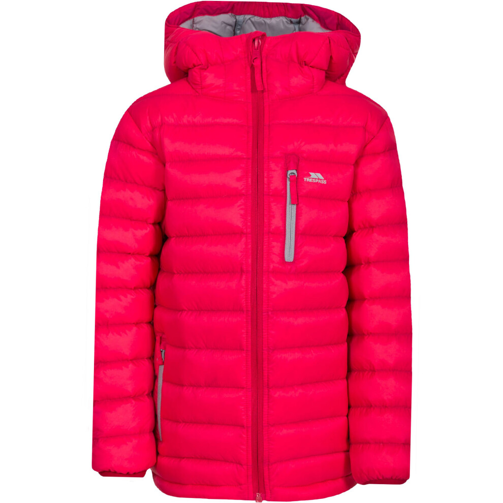 (3-4 Yrs, Raspberry) Trespass Kids Youths Morley Lightweight Outdoor Walking Hiking Down Jacket Coat