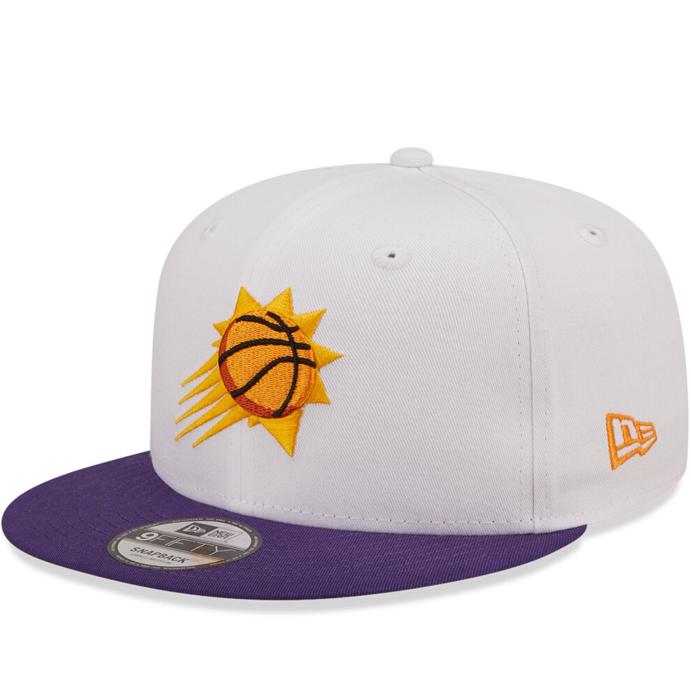 New Era (S/M, ) Phoenix Suns Crown Team 9Fifty Snapback Cap Hat - White