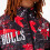 New Era (L, Black) New Era Mens Chicago Bulls All Over Pattern Panel Track Jacket Top - Black 5