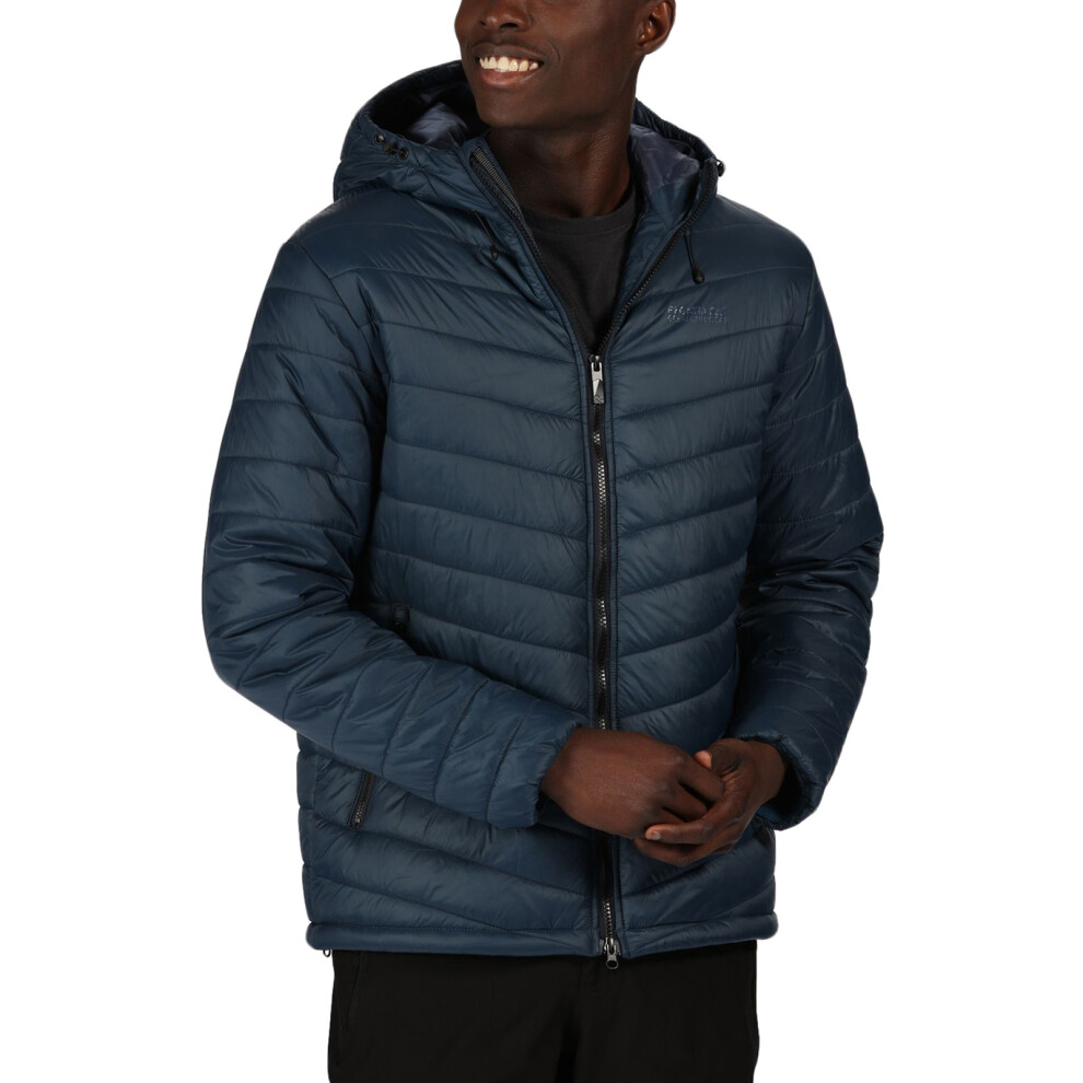 (3XL, Blue) Regatta Mens Volter Loft Quilted Hooded Heated Outdoor Walking Jacket Coat