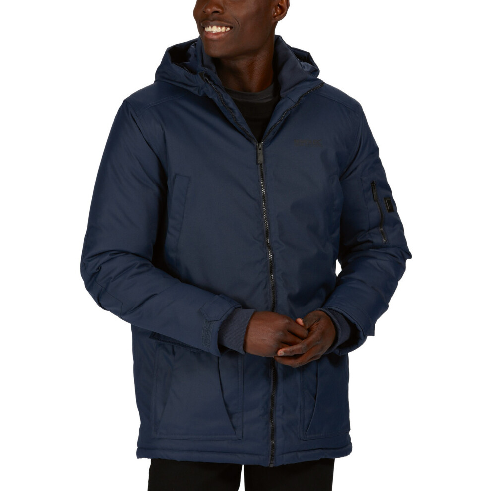 (S, Blue) Regatta Mens Stypher Waterproof Insulated Hooded Walking Jacket - Nightfall Navy