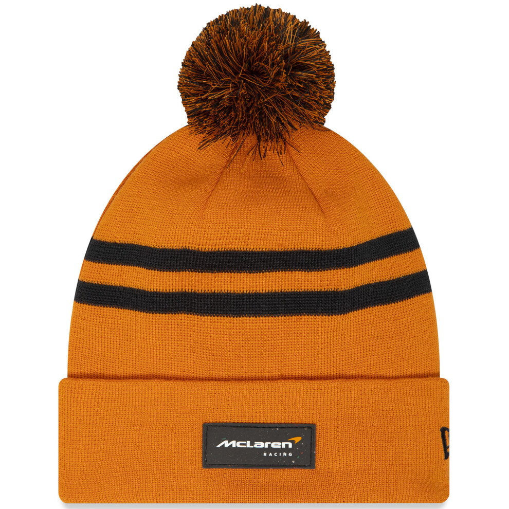 New Era Mens McLaren Racing Pom Pom Warm Winter Beanie Bobble Hat - Orange
