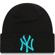New Era Toddler New York Yankees MLB Fine Knit Cuffed Beanie Hat - Black 2-4 Yrs