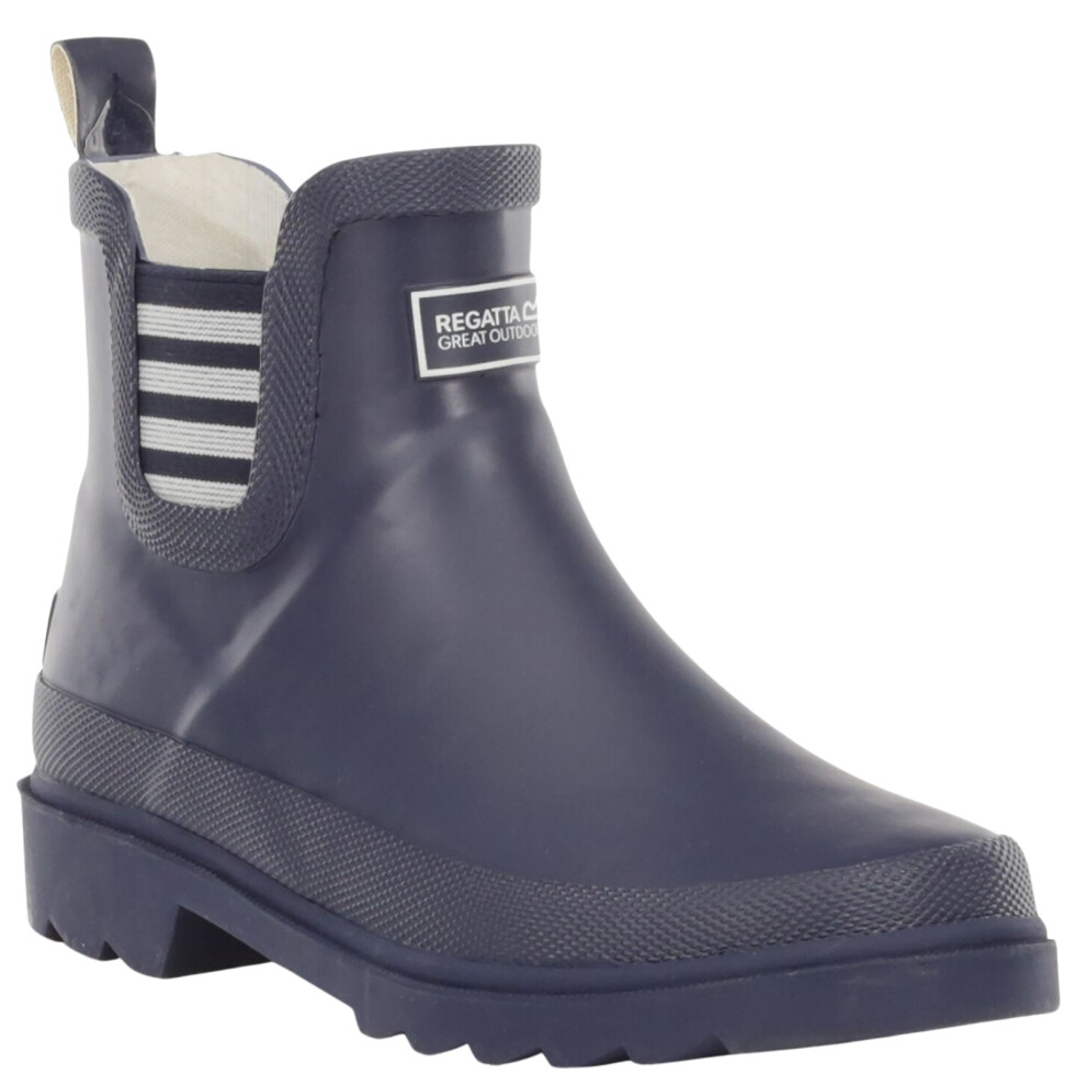 (8K UK, Navy) Regatta Kids Harper Ankle Low Rise Wellington Boots Rain Boots Wellies - Navy