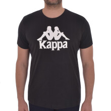 (S, Black) Kappa Mens Authentic Estessi Slim Fit Short Sleeve Roundneck T-Shirt Tee Top