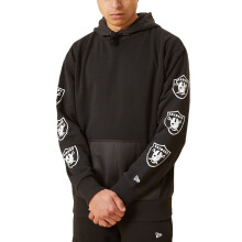 (S, Black) New Era Mens Las Vegas Raiders MLB Pullover Hoodie Sweatshirt Hoodie - Black
