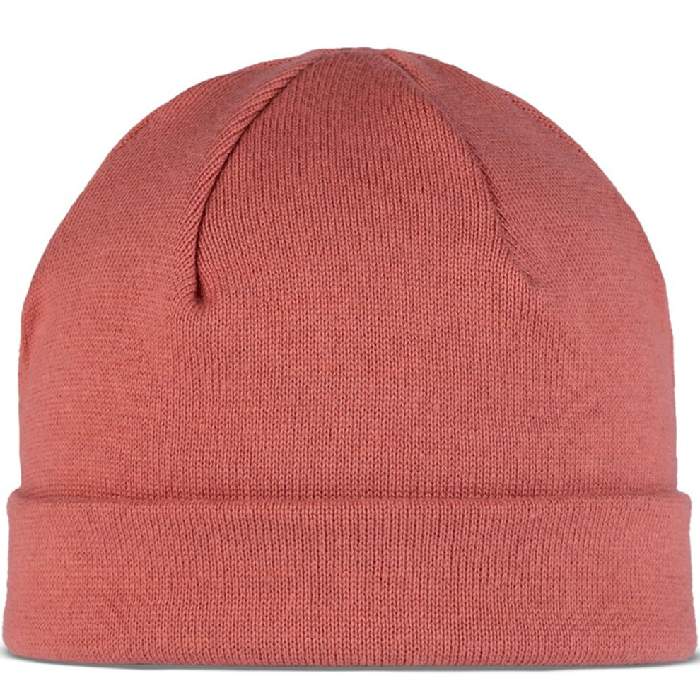 (One Size, Crimson) Buff Unisex Elro Fine Knit Cuffed Beanie Hat