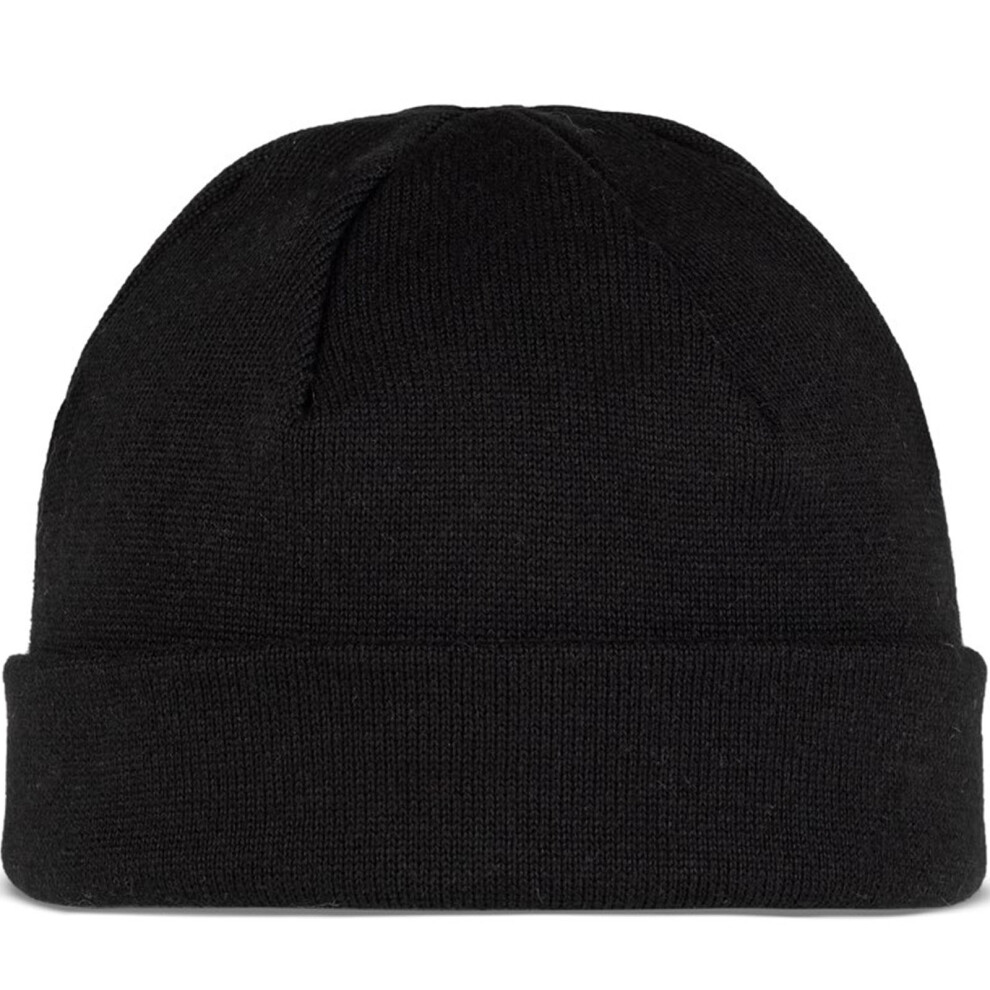 (One Size, Black) Buff Unisex Elro Fine Knit Cuffed Beanie Hat