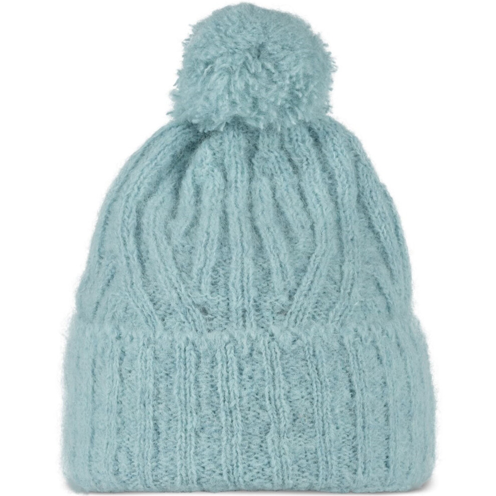 Buff (One Size, Pool) Unisex Nerla Chunky Knit Fleece Beanie Bobble Hat Brown