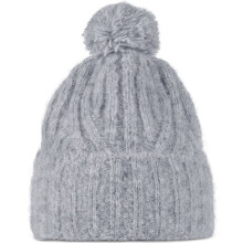 (One Size, Grey) Buff Unisex Nerla Chunky Knit Fleece Beanie Bobble Hat