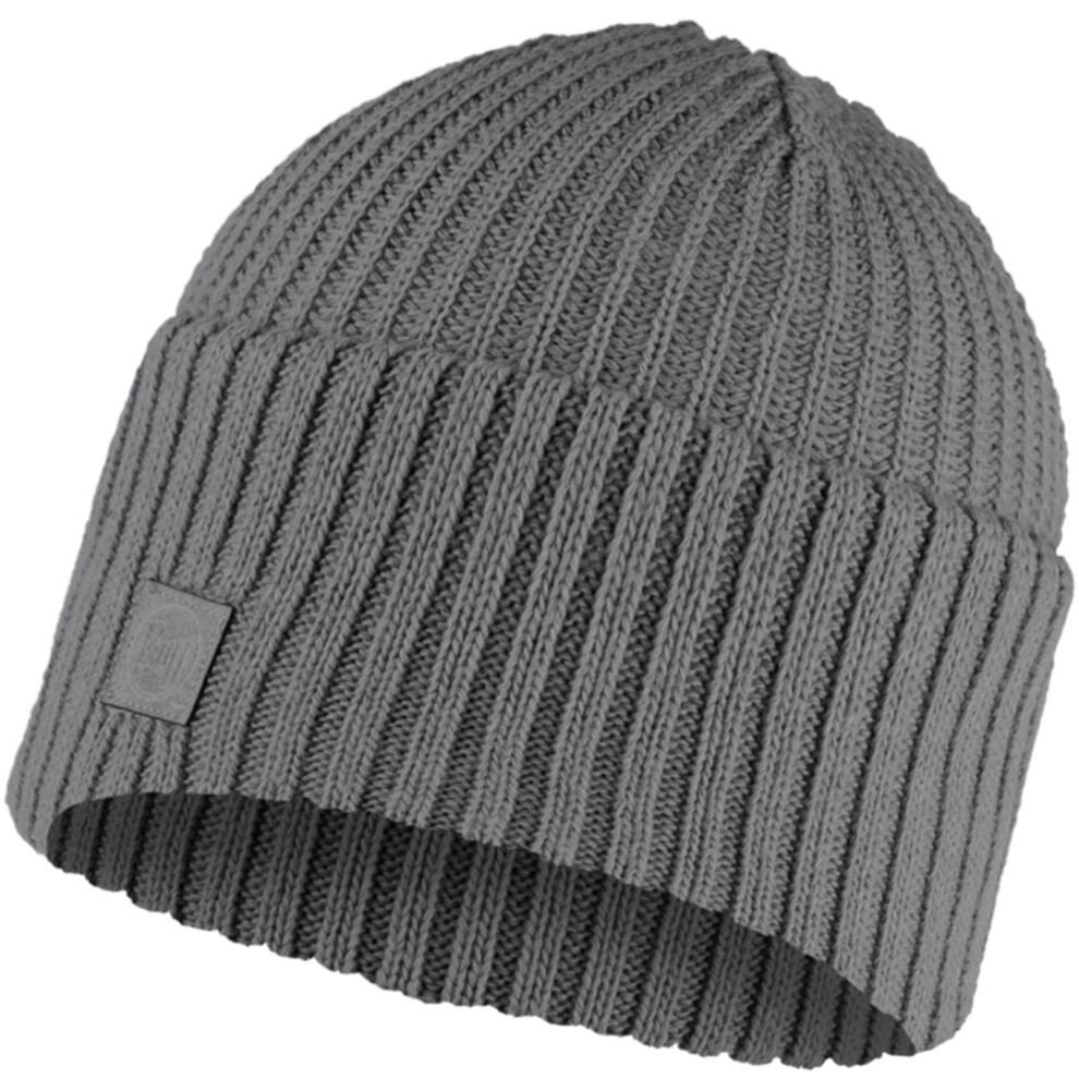 Buff (One Size, Melange) Unisex Knitted Warm Winter Beanie Hat Grey