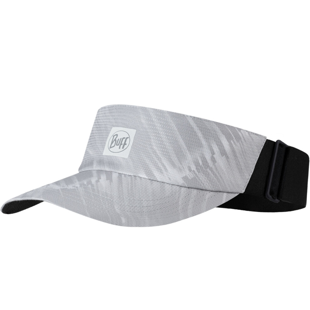 Buff Adults Solid Go Elasticated Adjustable Running Cap Visor - Light Grey - SM