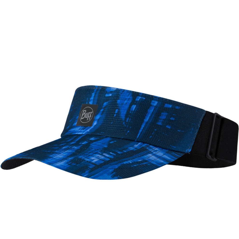 Buff Adults Solid Go Elasticated Adjustable Running Cap Visor - Attel - Sm Blue