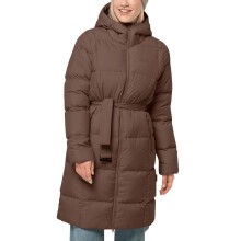 (M, Hazelnut Brown) Jack Wolfskin Womens Frozen Lake Windproof Water Repellent Jacket Coat