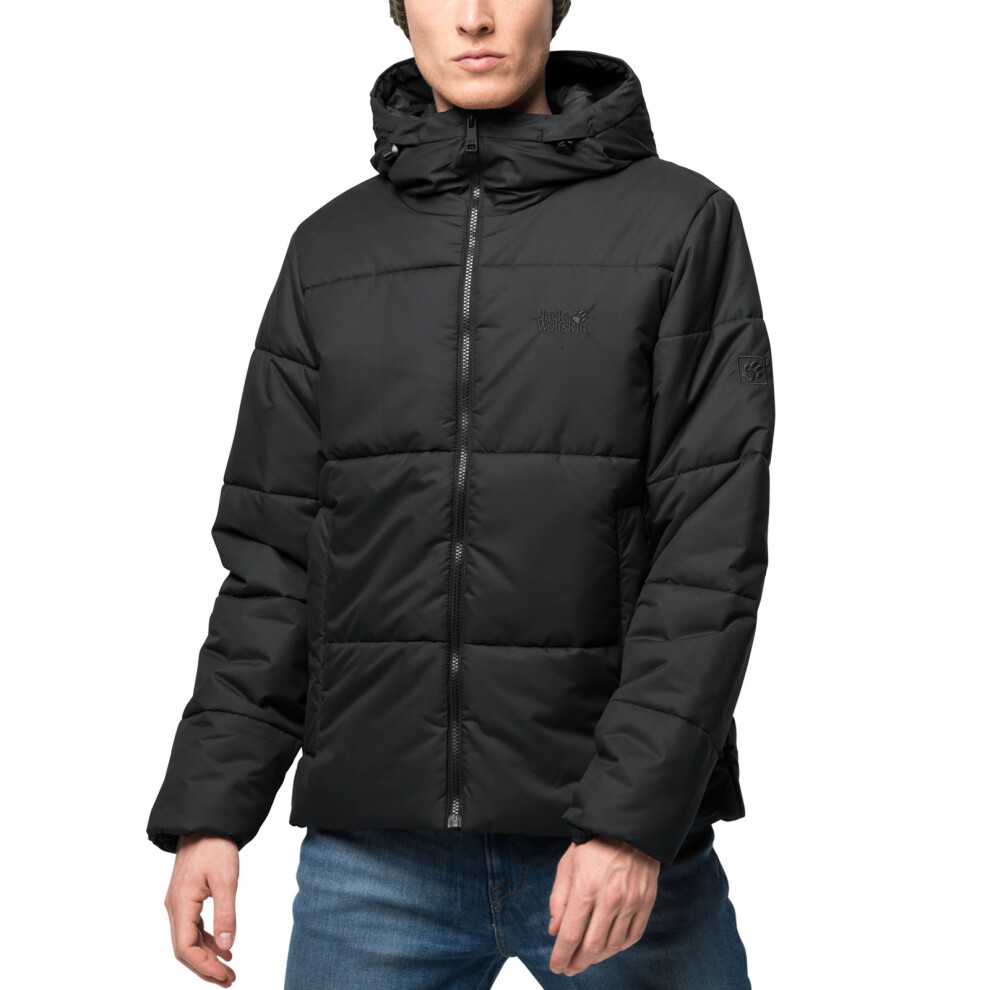 (2XL, Black) Jack Wolfskin Mens Kyoto XT Windproof Water Repellent Padded Puffer Jacket Coat