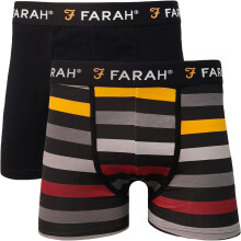 (2XL, Multi) Farah Mens Brundle 2 Pack Elasticated Underwear Boxers Boxer Shorts - Multi