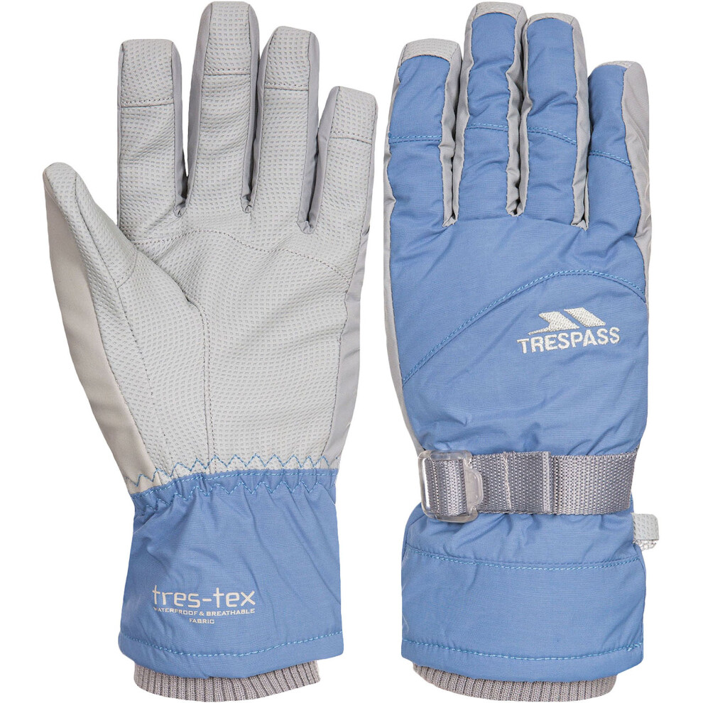 (XL, Denium Blue) Trespass Adults Vizza II Outdoor Warm Waterproof Skiing Snowboarding Gloves