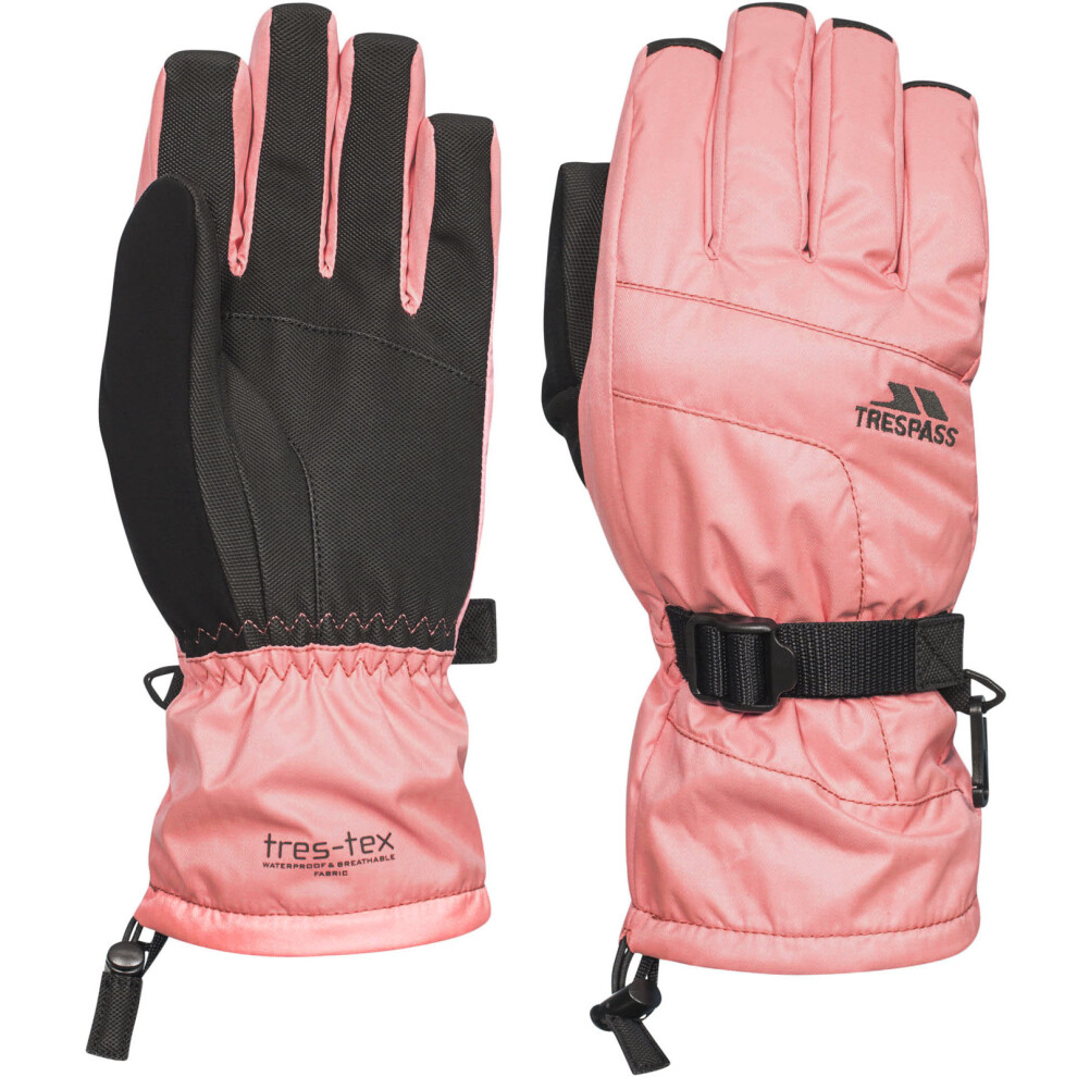 (XL, Dusty Rose) Trespass Adults Embray Outdoor Warm Waterproof Ski Skiing Snowboarding Gloves