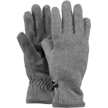 (10-12 Yrs, Heather Grey) Barts Kids Childrens Soft Fleece Palm Grip Elasticated Warm Winter Gloves