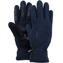 (8-10 Yrs, Navy) Barts Kids Childrens Soft Fleece Palm Grip Elasticated Warm Winter Gloves