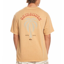 (M, Mustard) Quiksilver Mens QS Bloom Short Sleeve Crew Neck Cotton T-Shirt Top Tee