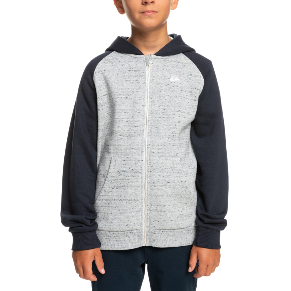 (16 Yrs, Limestone) Quiksilver Boys Easy Day Full Zip Hooded Sweatshirt Sweater Hoodie Jacket