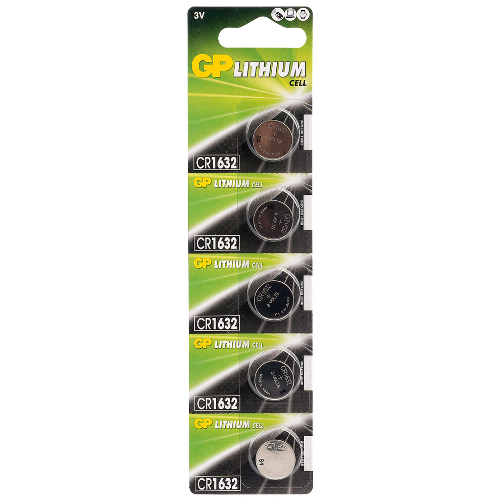 Gp Gppbl1632025 Lithium Button Cell Cr1632 (Dl1632) - Card Of 5 4891199149061