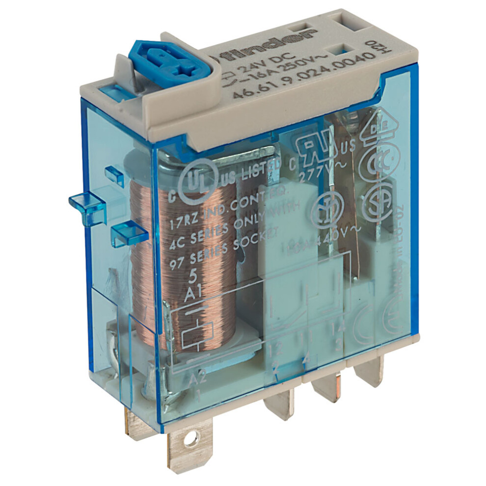 Finder 46.61.9.024.0040 24V Relay Spdt Dc 16A (Miniature) 46.61 8012823301631