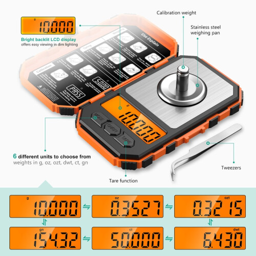 50g Mini Digital Scale 0.001g High Precision Scales Pocket Electronic 2