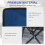Outsunny Outsunny 6 Seater Folding Bench Camping Chair with Cup Holder, Blue 3