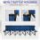 Outsunny Outsunny 6 Seater Folding Bench Camping Chair with Cup Holder, Blue 5