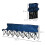 Outsunny Outsunny 6 Seater Folding Bench Camping Chair with Cup Holder, Blue 2