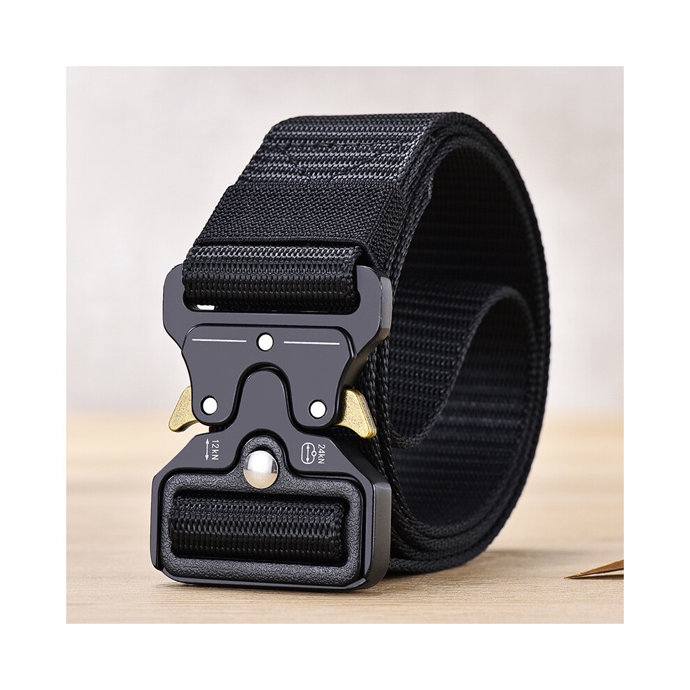 (StyleC) Mens Tactical Belt Function Outdoor Nylon Metal Buckle Canvas Work Belt