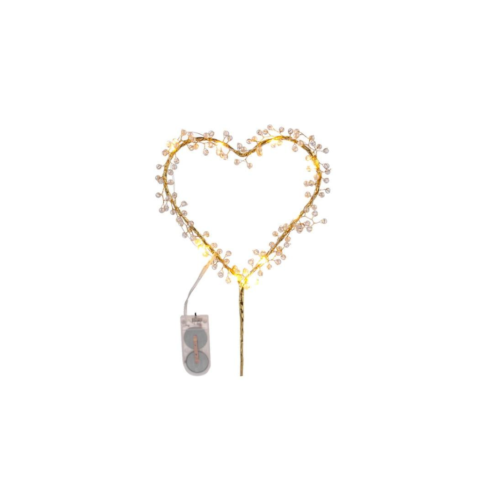 (Heart) Led Heart Or Happy Birthday Cake Toppers Party Decorations Baking Supplies