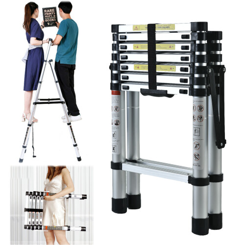 (5 Stepladder) Step Ladder Aluminium Telescopic Ladder Foldable A Frame Stepladder