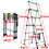 (5 Stepladder) Step Ladder Aluminium Telescopic Ladder Foldable A Frame Stepladder 3