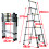 (5 Stepladder) Step Ladder Aluminium Telescopic Ladder Foldable A Frame Stepladder 4