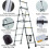 (5 Stepladder) Step Ladder Aluminium Telescopic Ladder Foldable A Frame Stepladder 6