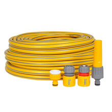 HOZELOCK - Starter Hose Kit ø 12.5mm (1/2") 30m : Versatile, UV-resistant Garden Hose, 4-layer Braided Reinforced Hose,  [7230P9000]
