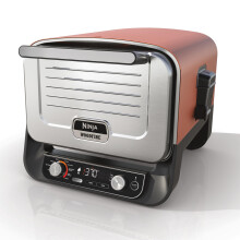 Ninja Woodfire Elektrische Buitenoven, 8-in-1 Pizzaoven, High-Heat Roaster & BBQ Rookoven met Braadrooster, Pro-Heat Tray, Pizzasteen