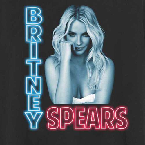 Britney Spears (M, Black) Britney Spears Neon Light T Shirt 1